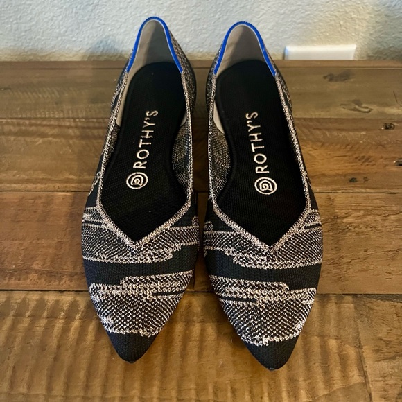 EUC Rothy’s Golden Shimmer Points Size 7 - Picture 2 of 8